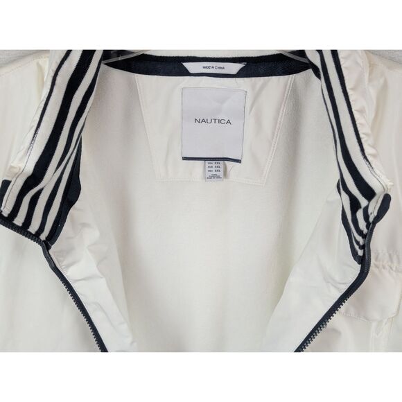 Nautica Lil Yachty White Vest w/ Hide Away Hood Men's Size 2XL/XXL - Picture 7 of 11